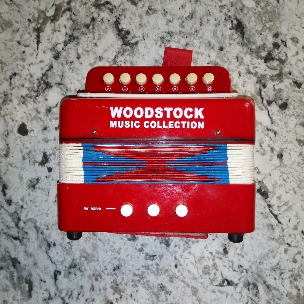 Woodstock Music Collection Red Accordion for Kids